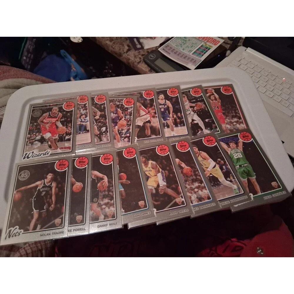 2025-26 Topps 1980 NBA Basketball 16-Trading Card Lot (Includes 7 Rookie Cards)